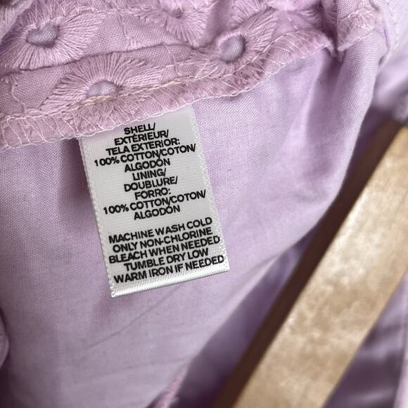 Loft Eyelet Shorts Lavender Womens 10 Cottagecore Fairy Romantic Twee Pastel - Picture 8 of 8